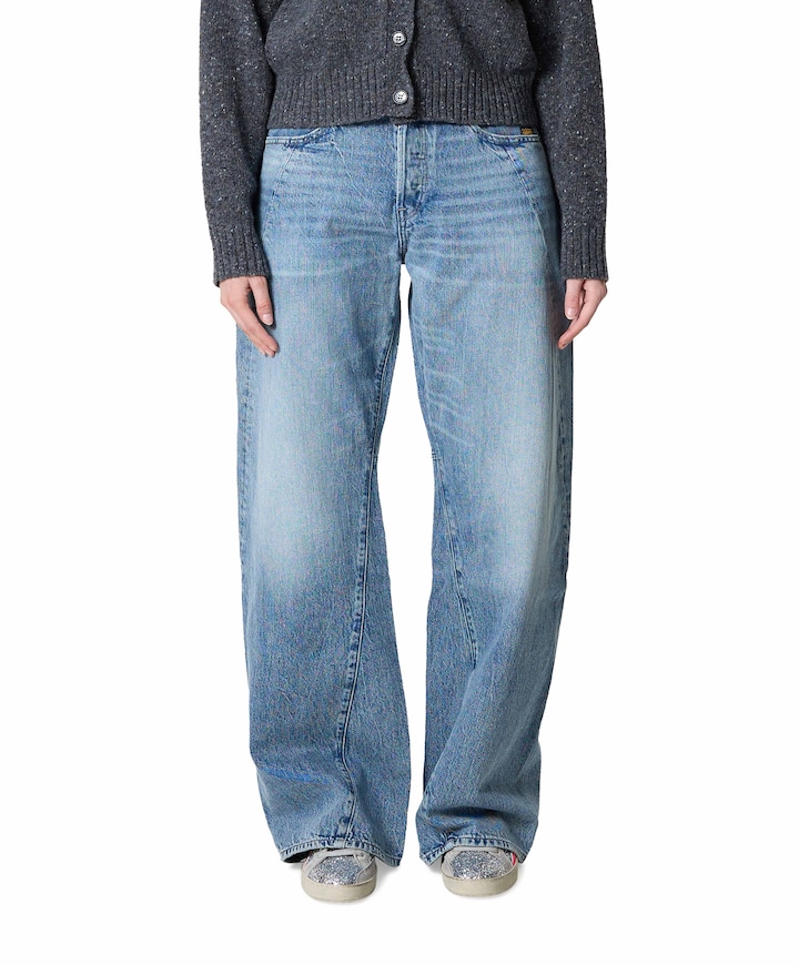 Contor 3D Wide Wmn dames jeans blauw