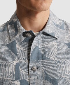 Heren overshirt grijs