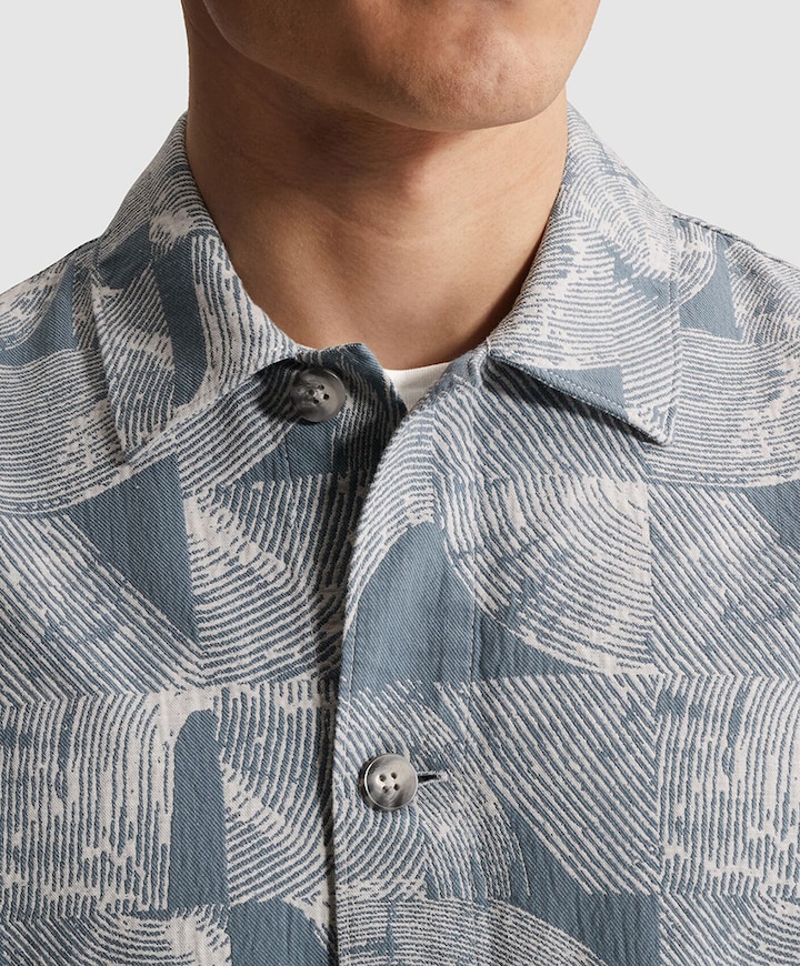 Heren overshirt grijs