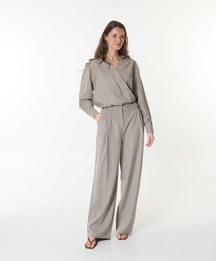 Dames blouse beige