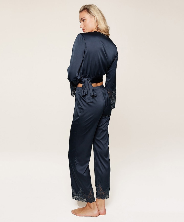 Dames shortama blauw