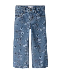 NMFROSE WIDE AOP 2633-IM meisjes jeans blauw