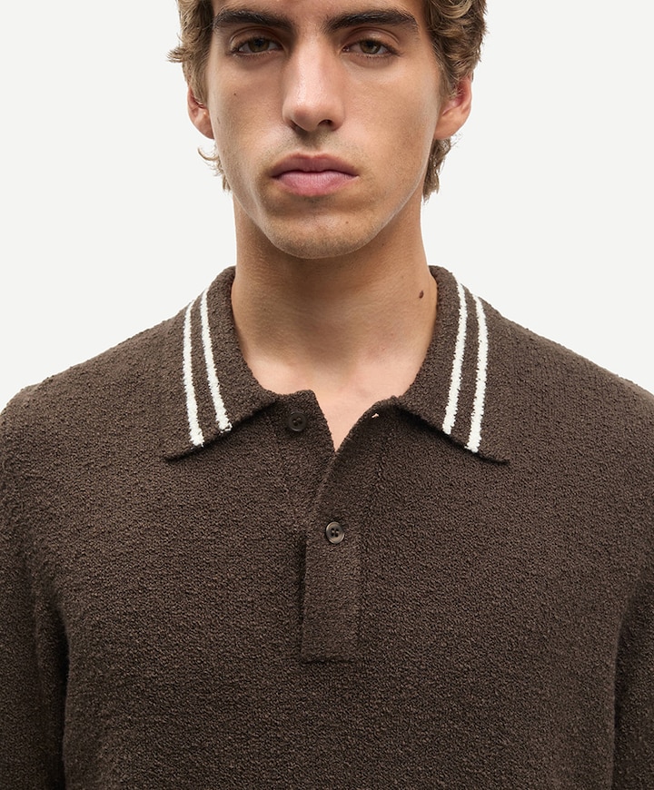 Heren polo bruin