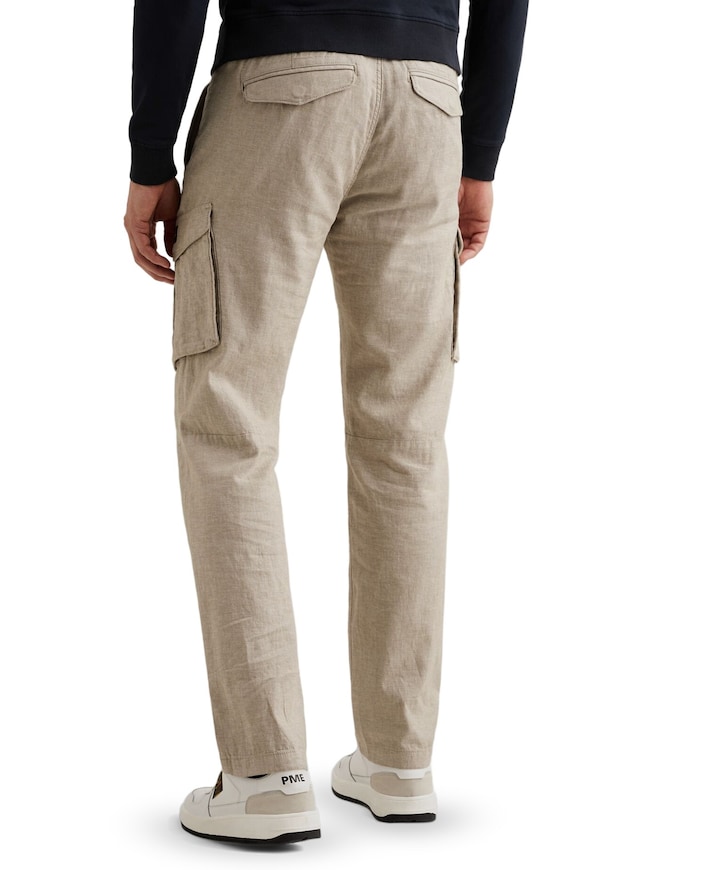 JETHEED PANTS STRUCTURED LINEN heren broek beige