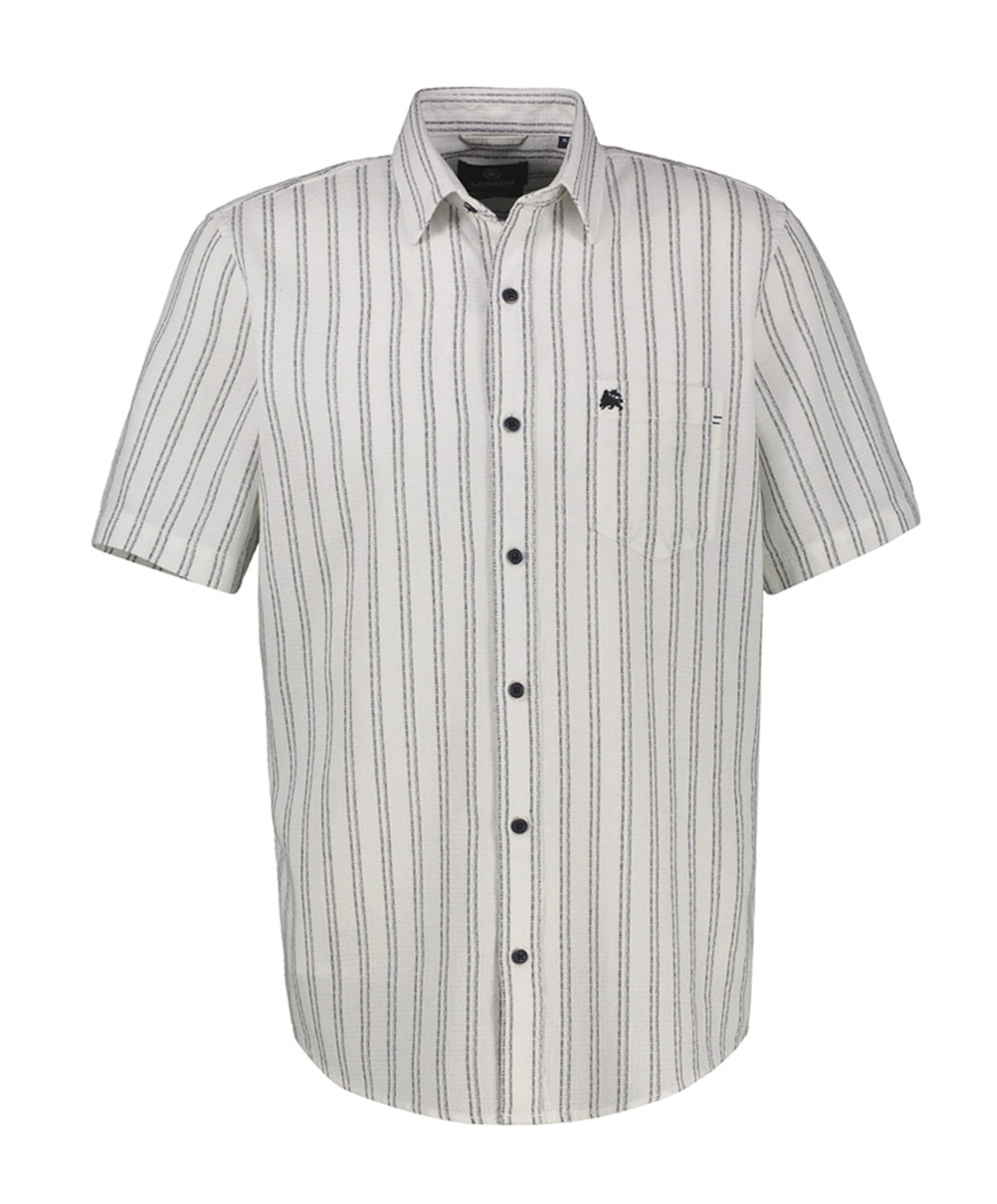 Heren overhemd korte mouw ecru