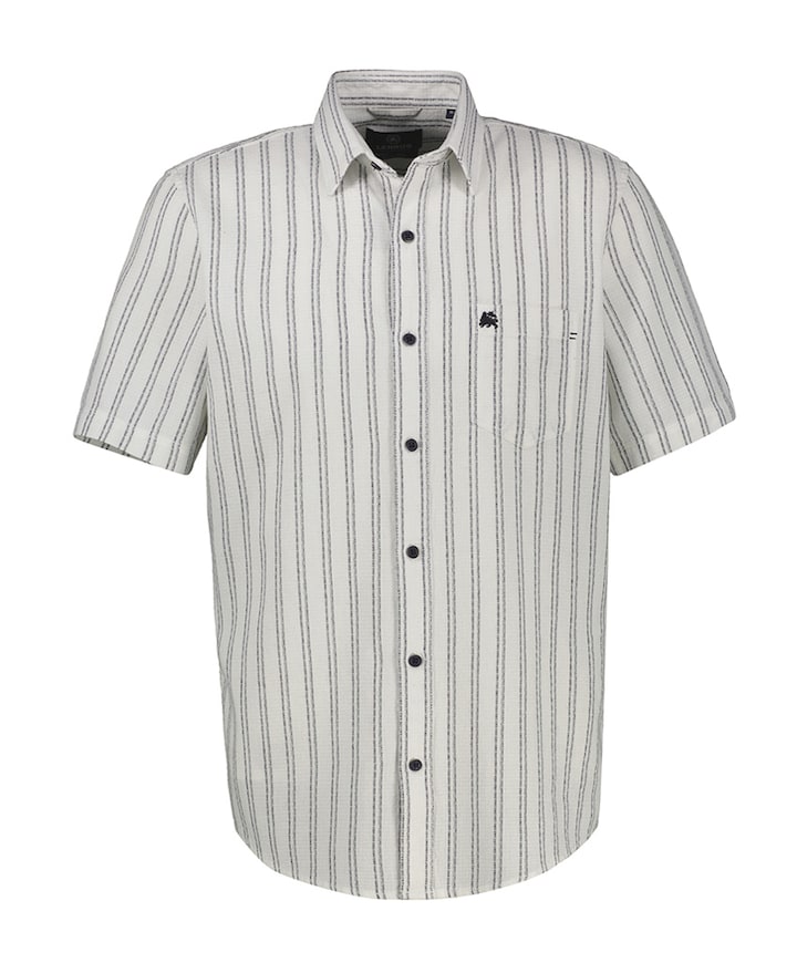 Heren overhemd korte mouw ecru