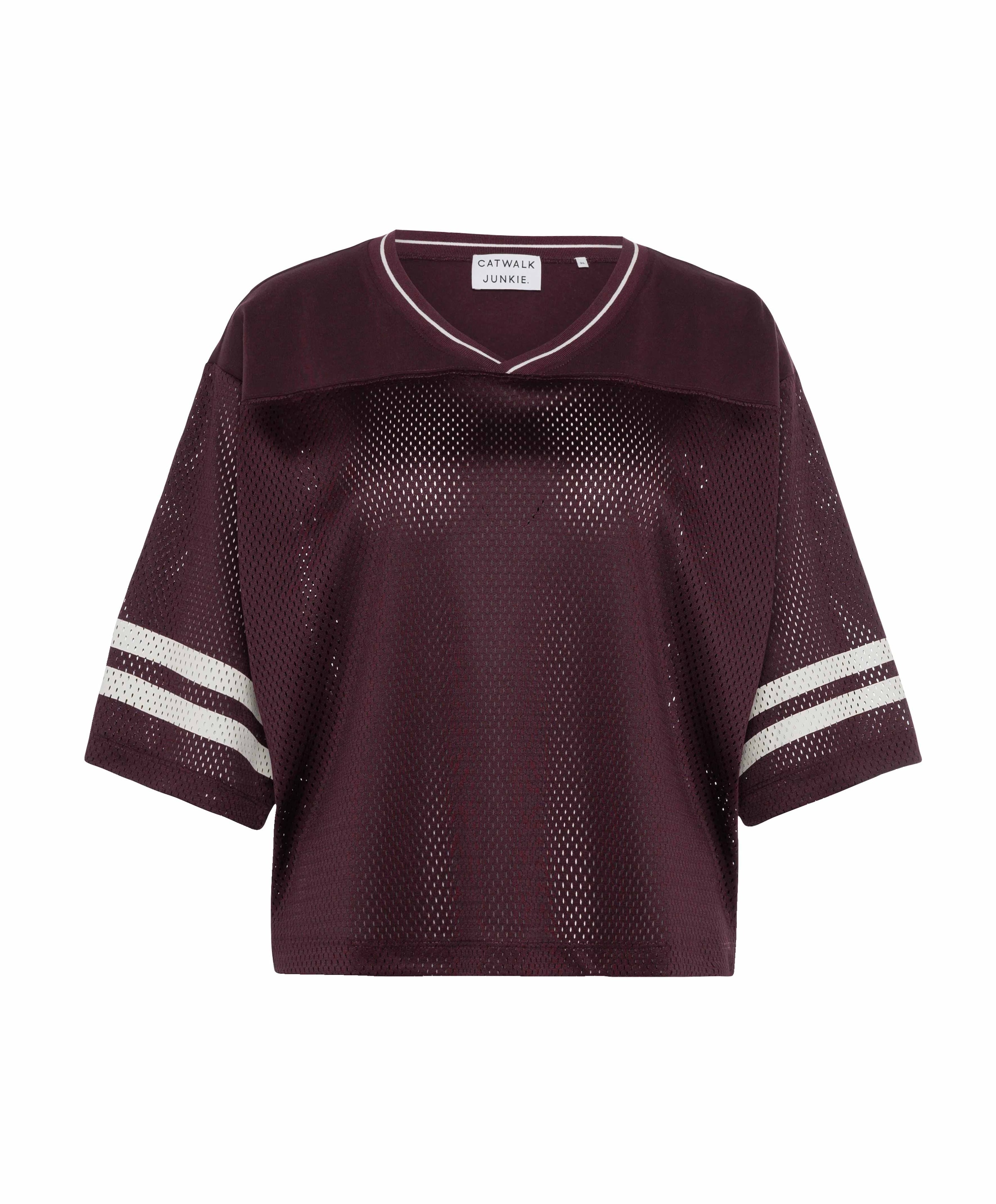 Dames T-shirt bordeaux