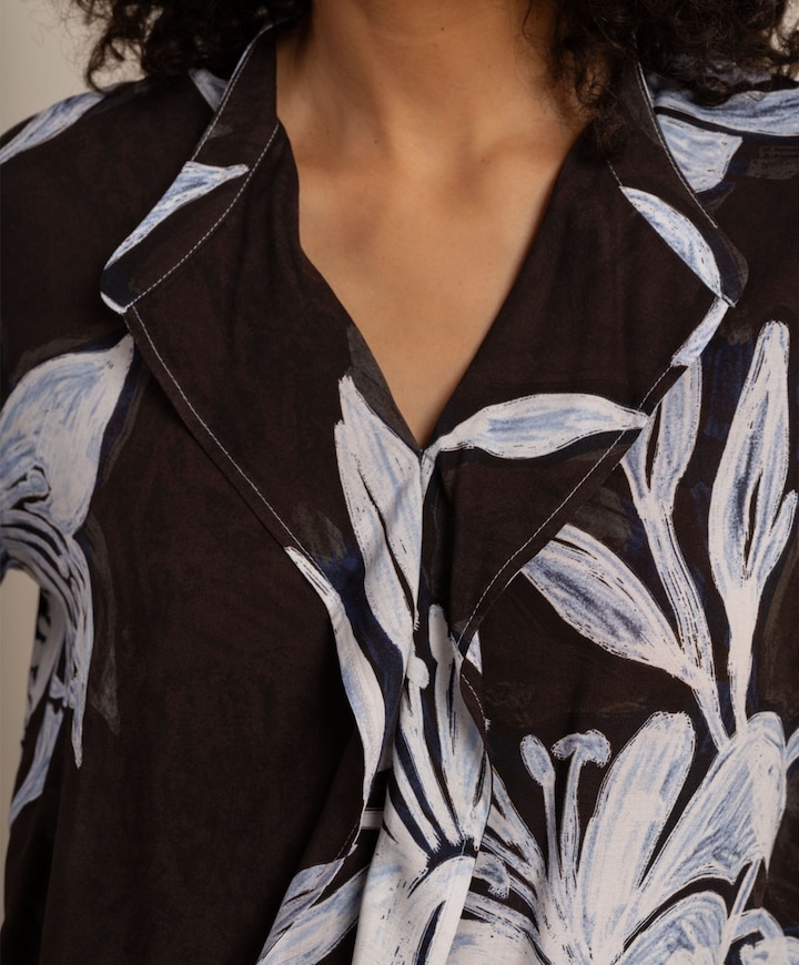 Dames blouse blauw