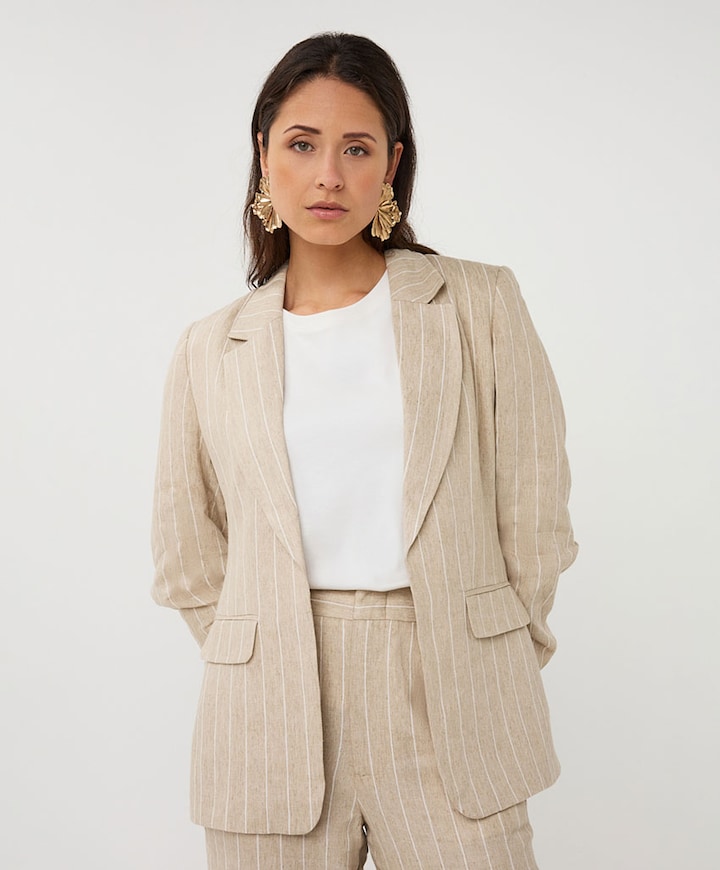Dames blazer beige