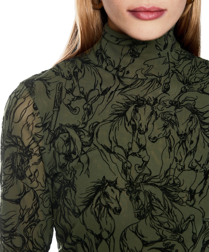 Dames longsleeve groen