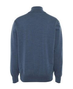 Heren trui met rits blauw