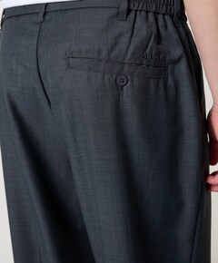 OLAF Regular Wool Blend Pleated heren pantalon grijs