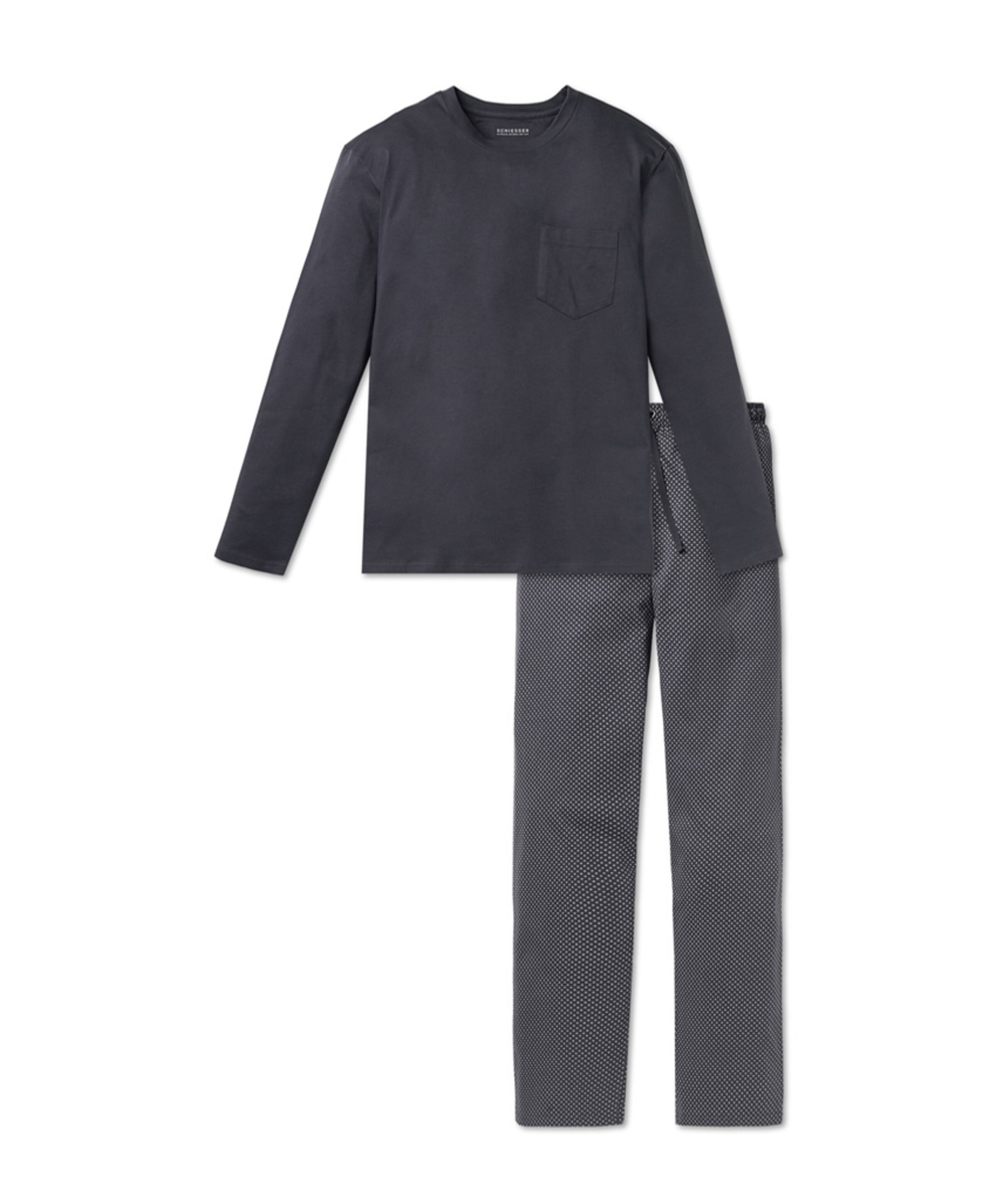 Heren pyjamaset grijs