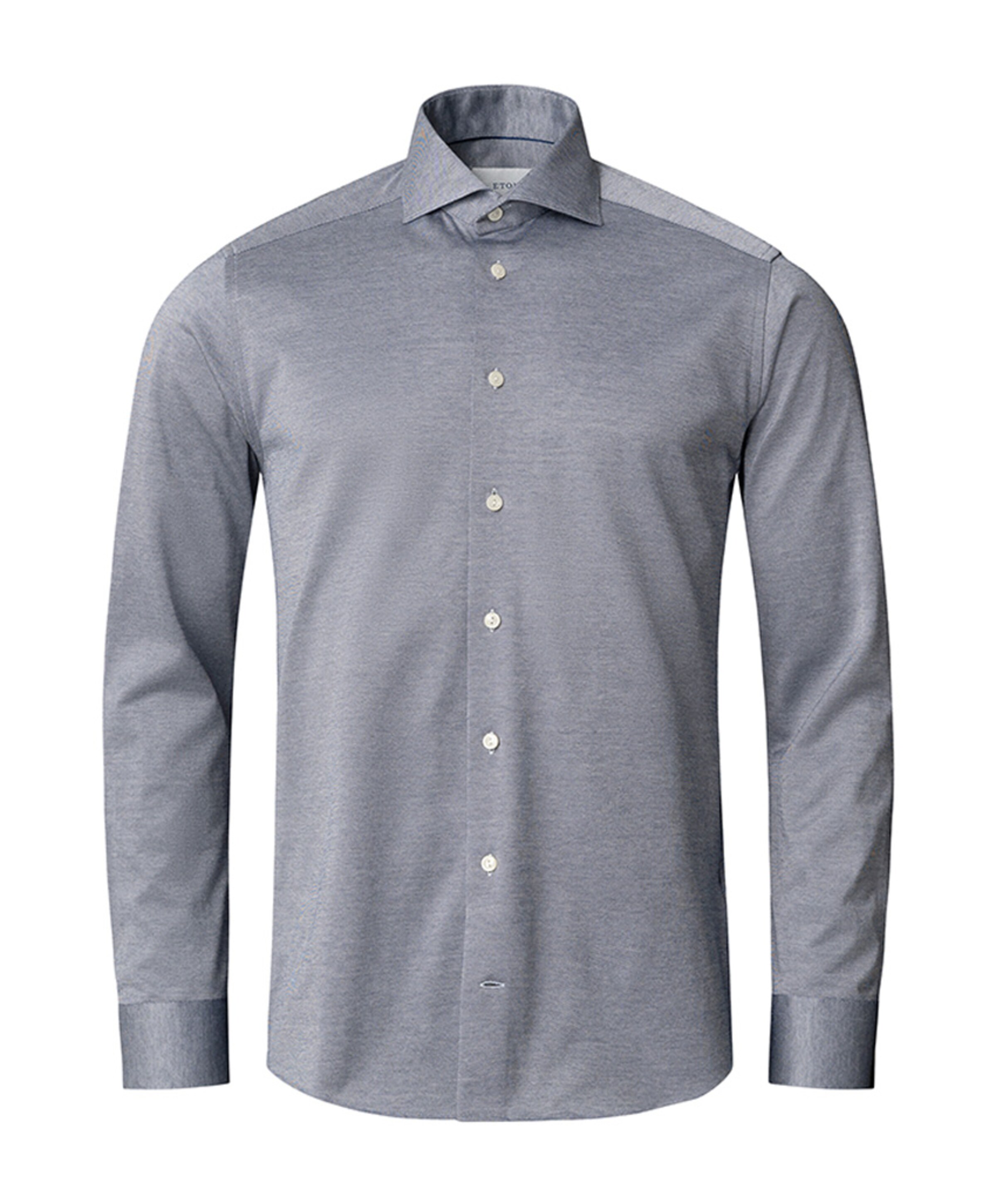 Heren overhemd lange mouw grijs