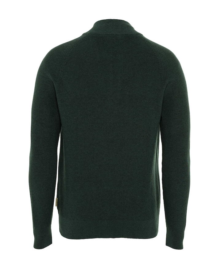 Heren trui met rits groen