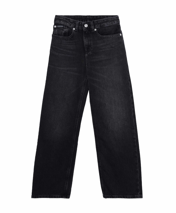 HR WIDE LEG DENIM BLACK meisjes jeans grijs