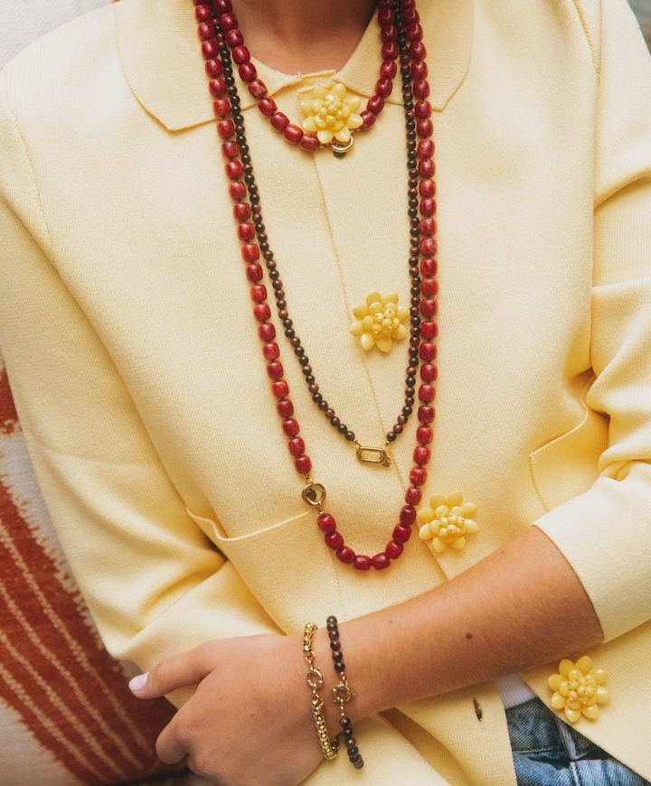 Dames ketting rood