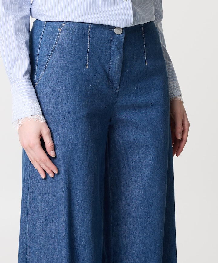 Jenny Palazzo dames jeans blauw