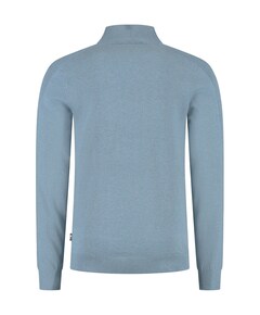Heren trui met rits blauw
