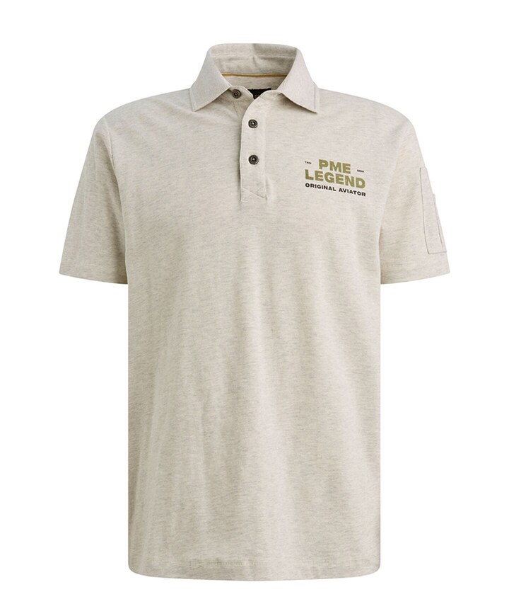 Heren polo grijs