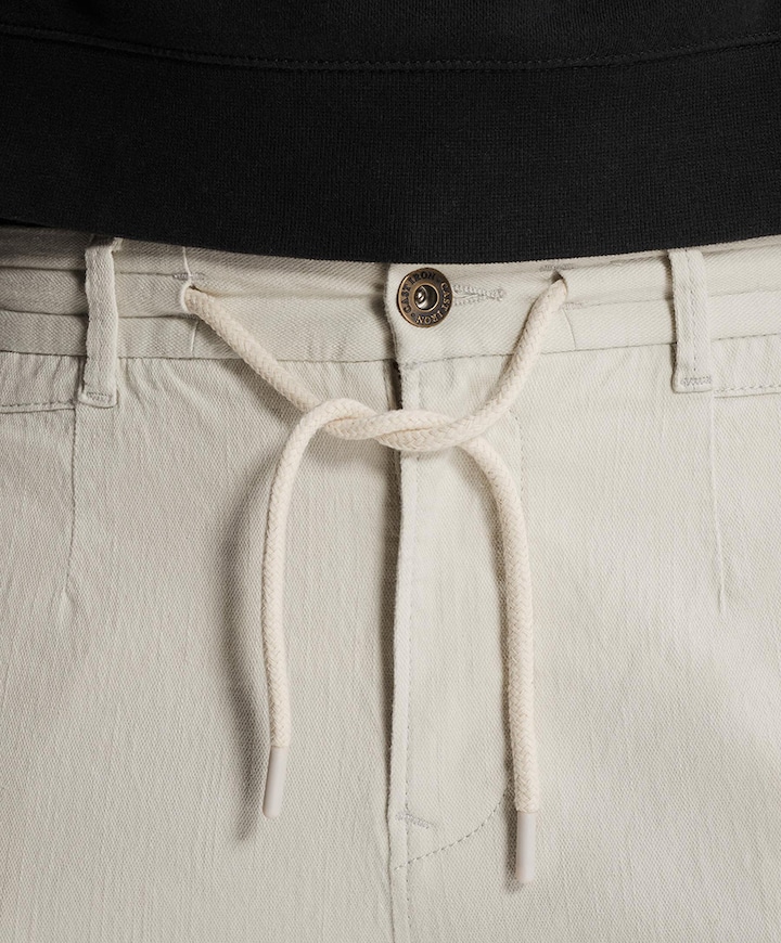 RELAXED CHINO SLUB STRUCTURE heren broek beige
