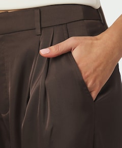 Fayla Drapy Satin Balloon Pants dames broek bruin