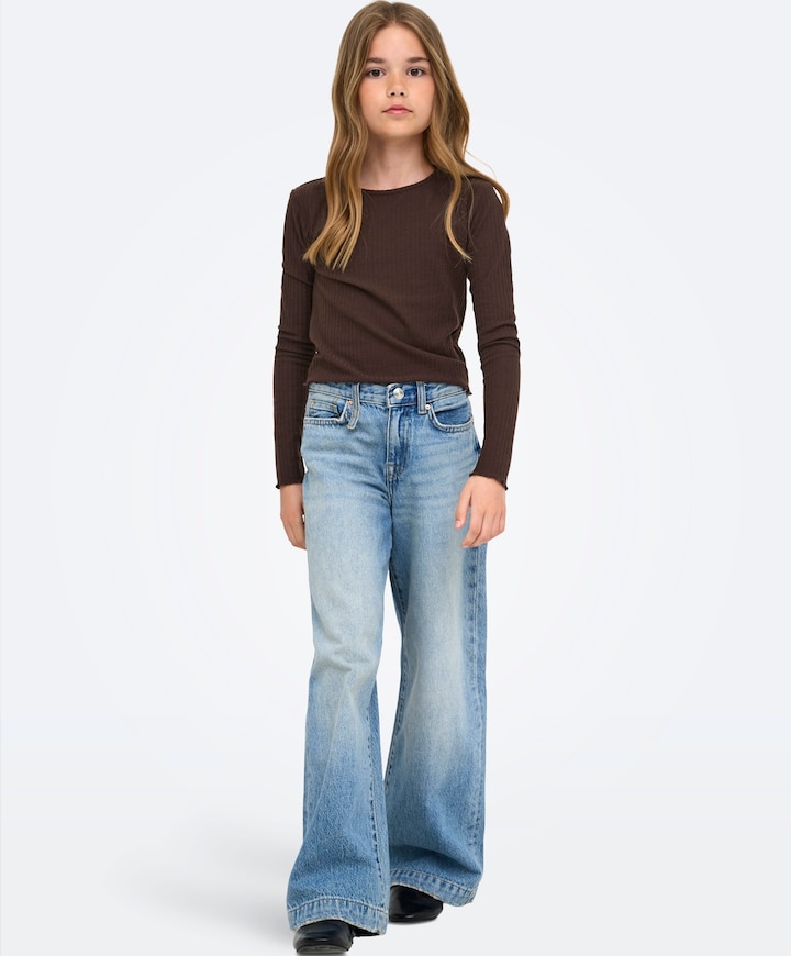 Meisjes longsleeve bruin
