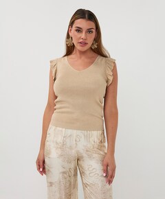Dames top beige