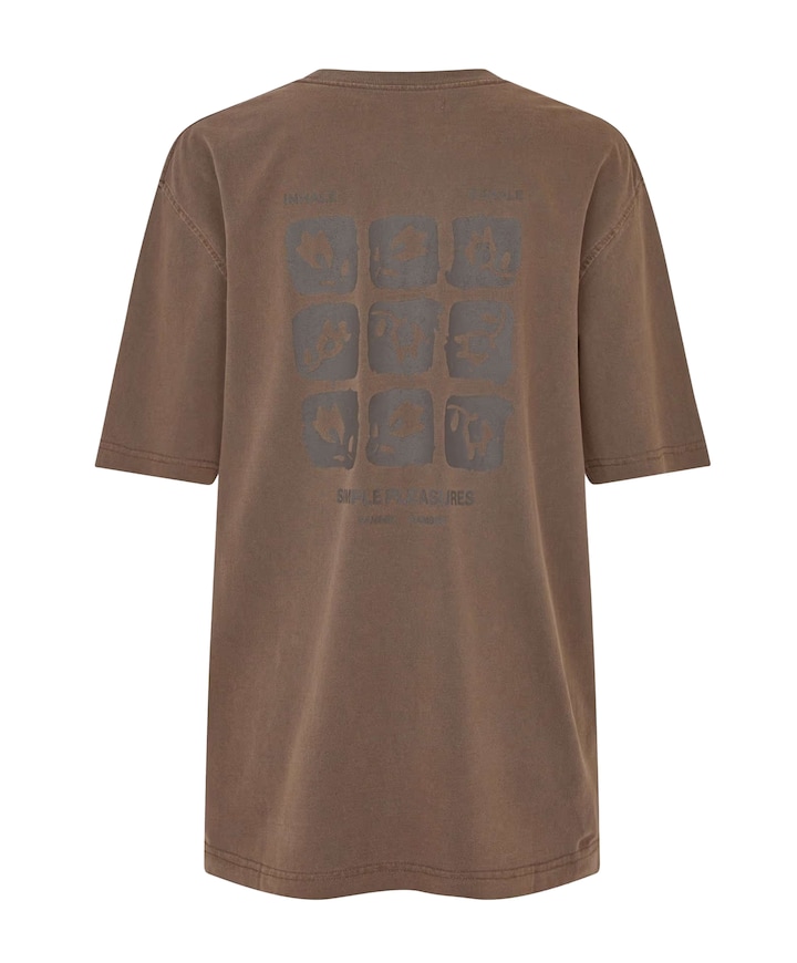Heren T-shirt bruin