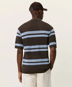 Heren overhemd korte mouw bruin