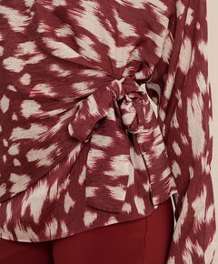 Dames blouse bordeaux