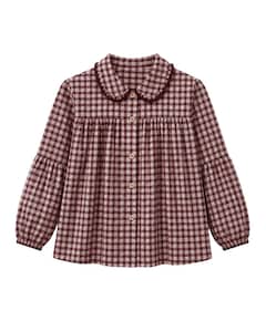 Meisjes blouse lange mouw bordeaux