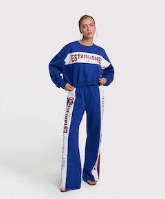 LOGO TAPE dames broek blauw