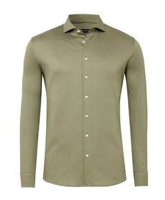 Heren overhemd lange mouw groen