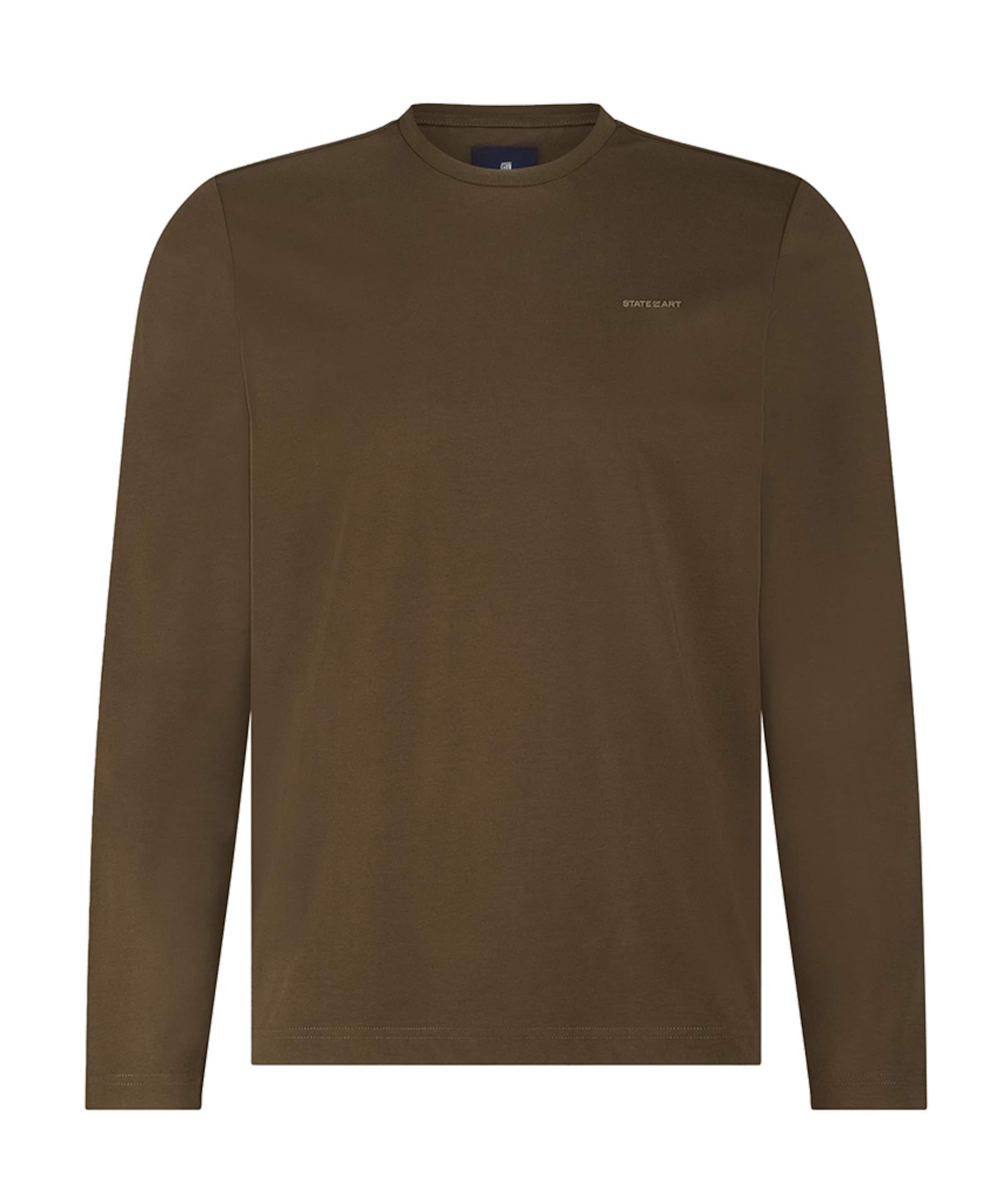 Heren longsleeve bruin