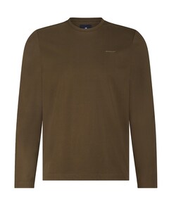 Heren longsleeve bruin