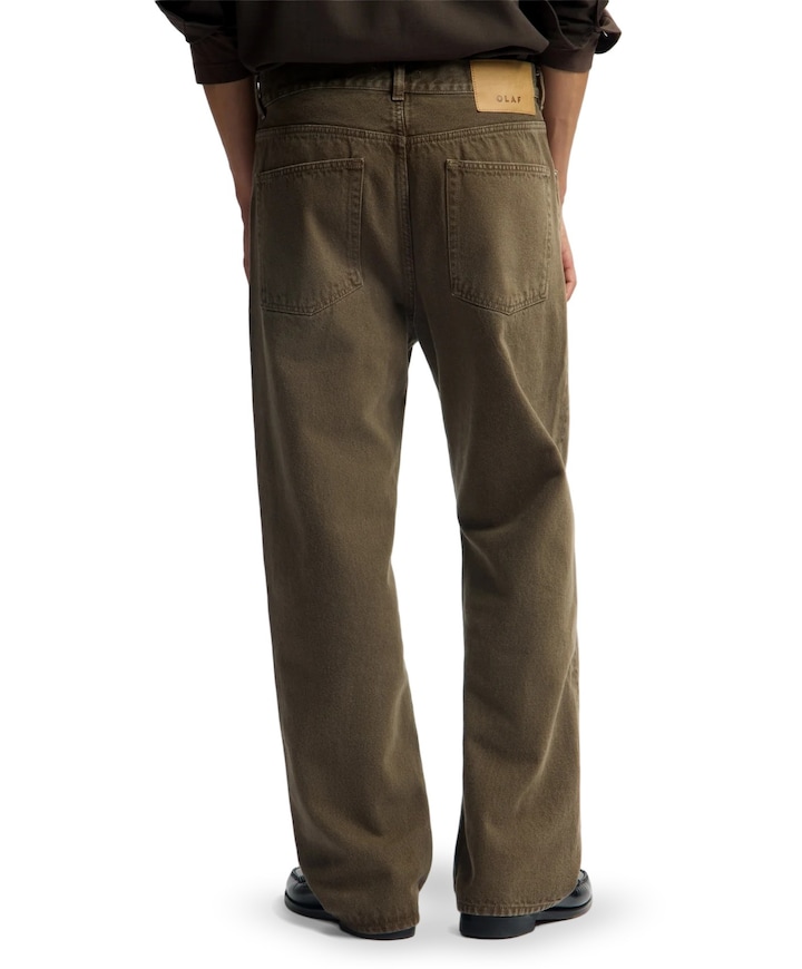 Washed Twill Regular Pant heren pantalon bruin