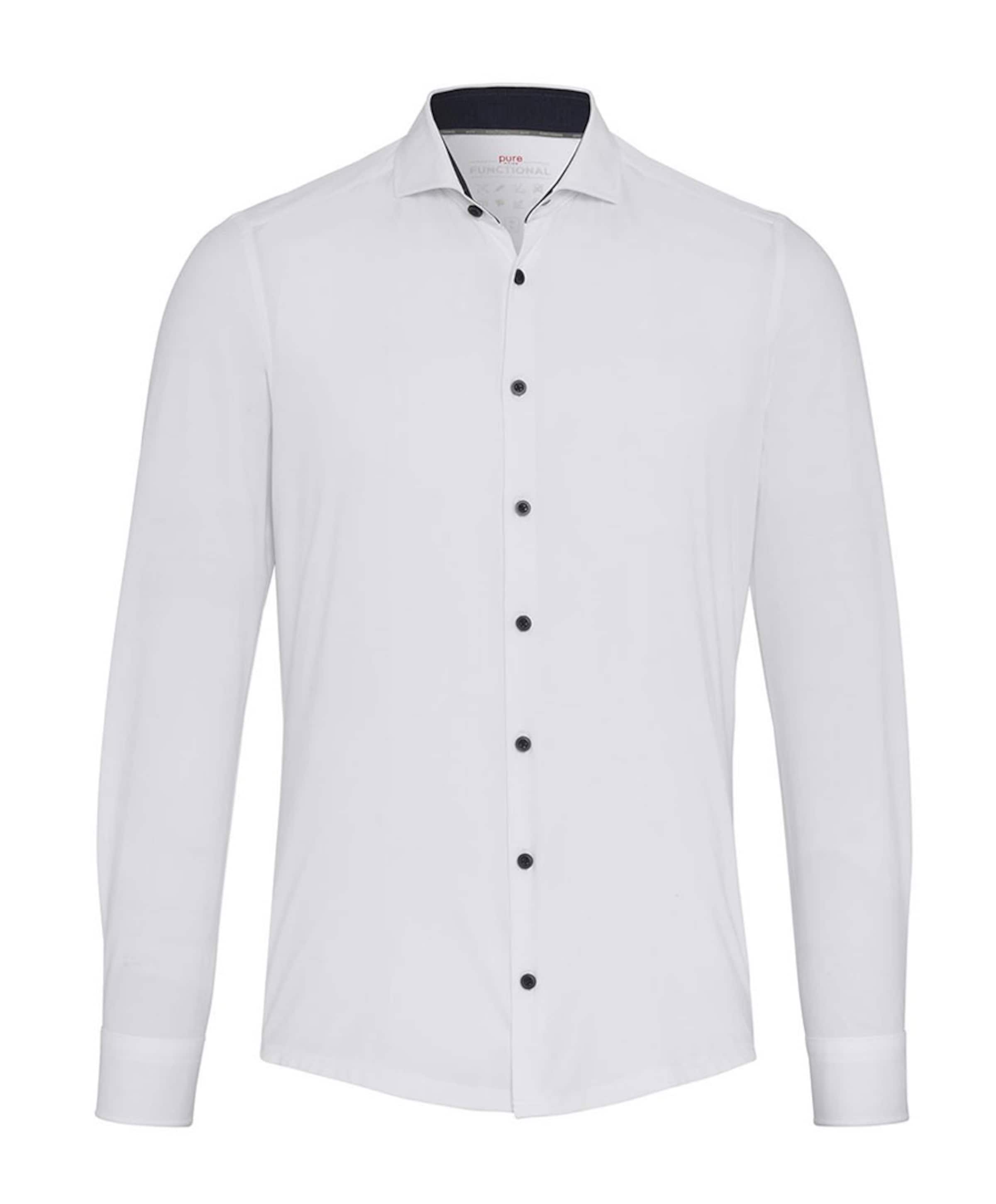 Heren overhemd lange mouw wit