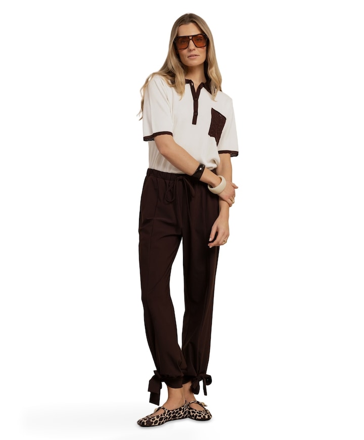 Darie balloon trousers dames broek bruin