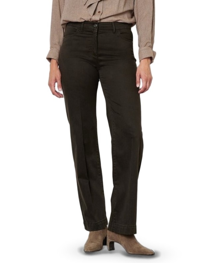 Jenny Wide dames broek bruin