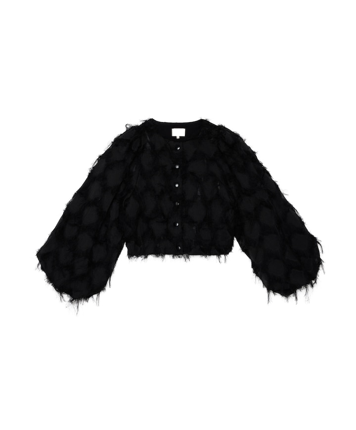 Meisjes blouse lange mouw zwart