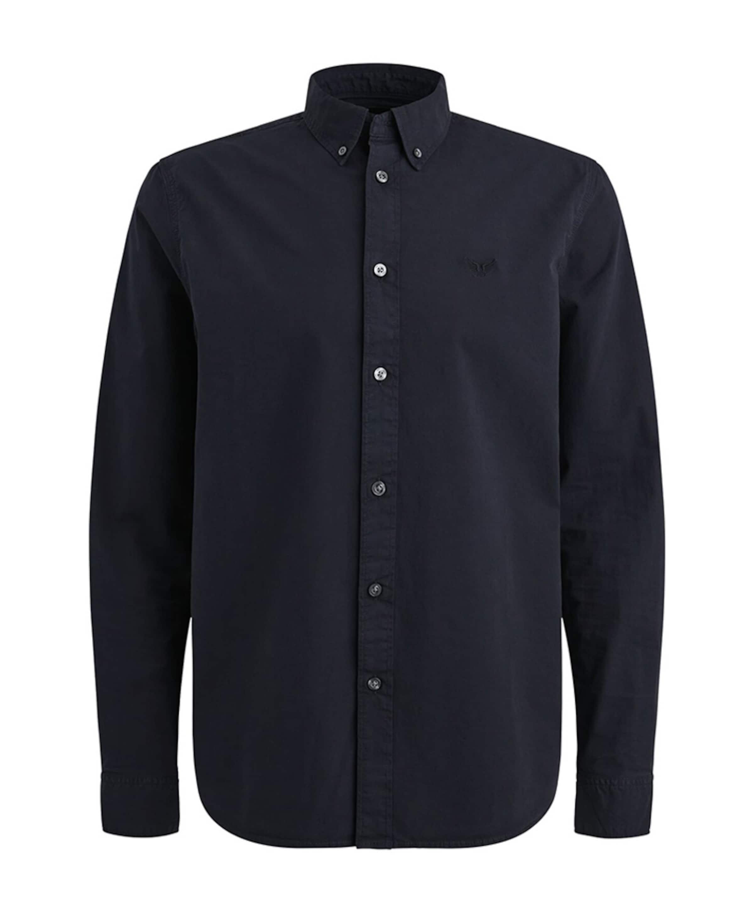 Heren overhemd lange mouw blauw