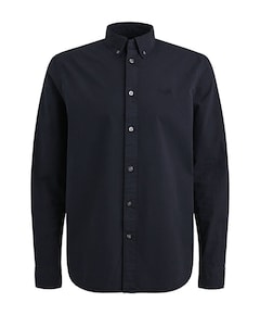 Heren overhemd lange mouw blauw