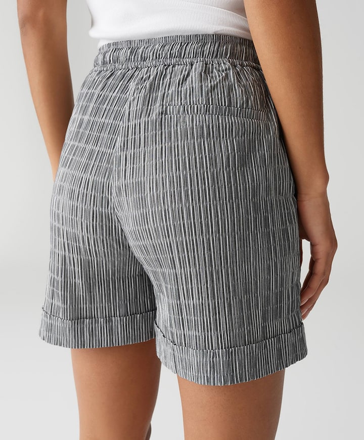 Melane structure korte broek blauw