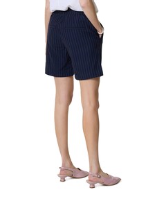 Cleo Palazzo Pinstripe dames korte broek blauw
