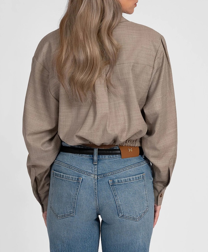 Dames blouse beige