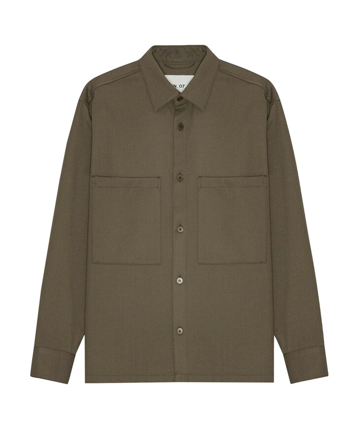 Heren overshirt bruin