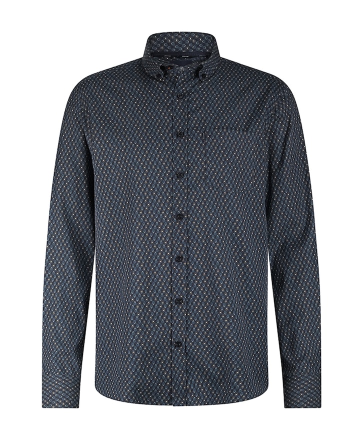 Overhemd lange mouw blauw