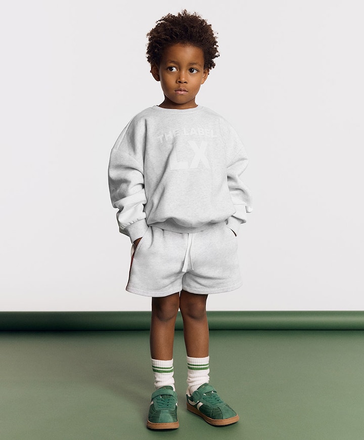 KIDS SWEAT uniseks korte broek grijs