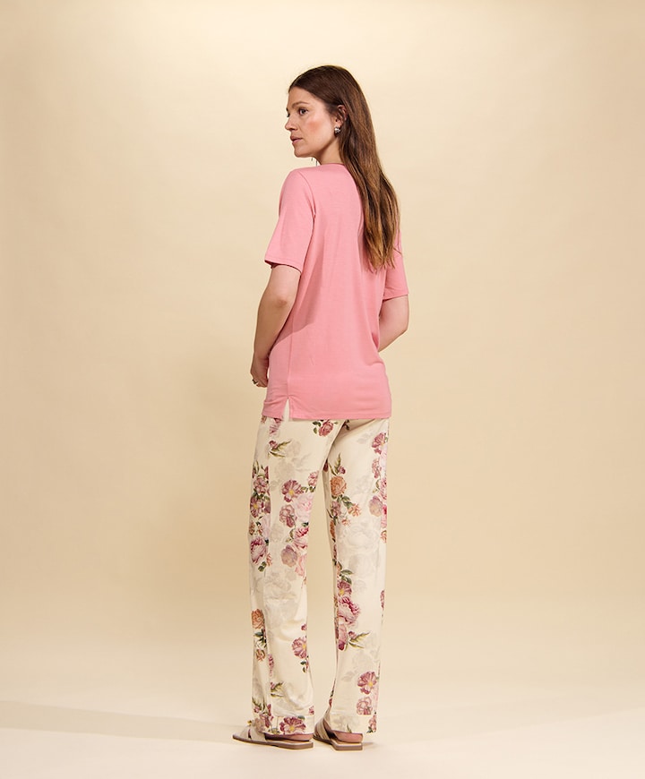 Dames pyjamatop roze